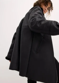 Lammfellimitat-Jacke