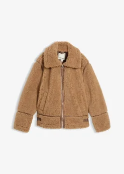Lammfellimitat-Jacke