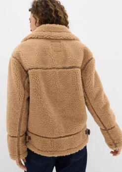 Lammfellimitat-Jacke