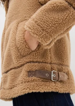 Lammfellimitat-Jacke