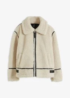 Lammfellimitat-Jacke