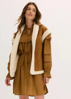 Lammfellimitat-Weste