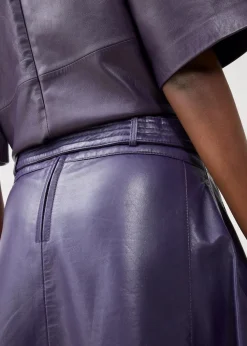 Lammnappa-Lederrock mit Gürtel (2-tlg.-Set)