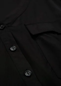 Langarm Bluse mit V-Ausschnitt aus fließender Viskose