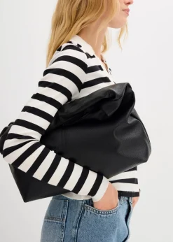 Langarm-Poloshirt aus Rippe