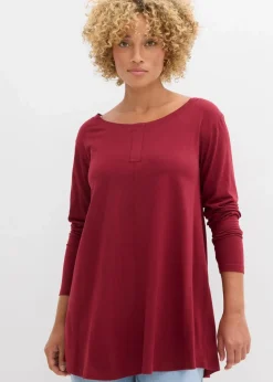 Langarmshirt aus Baumwoll-Viskose-Mix