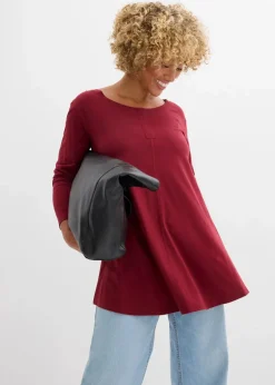 Langarmshirt aus Baumwoll-Viskose-Mix