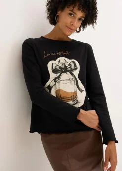 Langarmshirt aus Baumwollstretch