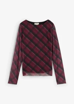 Langarmshirt aus feinem Mesh