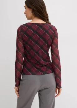 Langarmshirt aus feinem Mesh