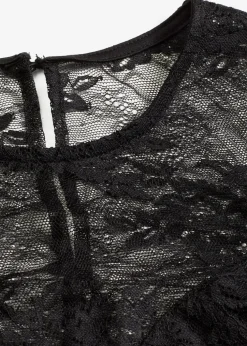 Langarmshirt aus feiner Spitze