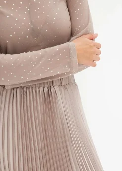 Langarmshirt aus Glitzer-Mesh