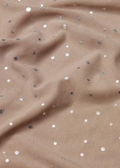 Langarmshirt aus Glitzer-Mesh