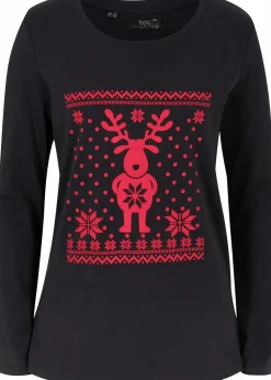 Langarmshirt aus reiner Baumwolle