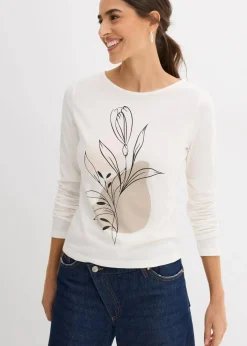 Langarmshirt aus reiner Baumwolle