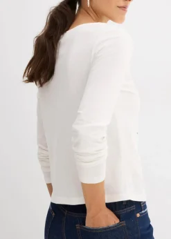 Langarmshirt aus reiner Baumwolle