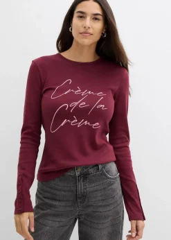 Langarmshirt aus reiner Baumwolle