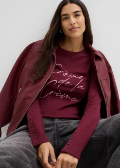 Langarmshirt aus reiner Baumwolle