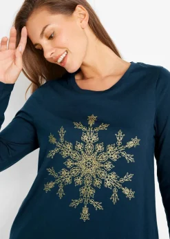 Langarmshirt aus reiner Baumwolle