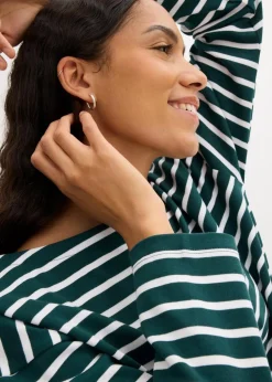 Langarmshirt aus reiner Bio-Baumwolle, (2er Pack)