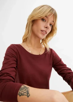 Langarmshirt aus reiner Baumwolle