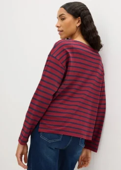 Langarmshirt aus reiner Bio-Baumwolle, (2er Pack)