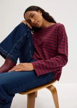 Langarmshirt aus reiner Bio-Baumwolle, (2er Pack)