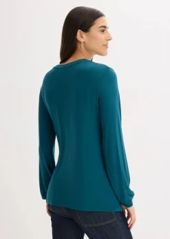 Langarmshirt aus softem Viskose-Mix