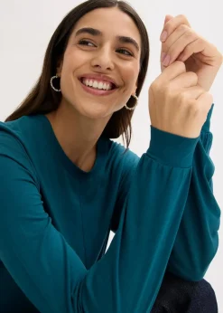 Langarmshirt aus softem Viskose-Mix