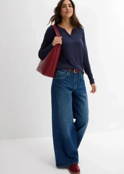 Langarmshirt aus softem Viskose Mix