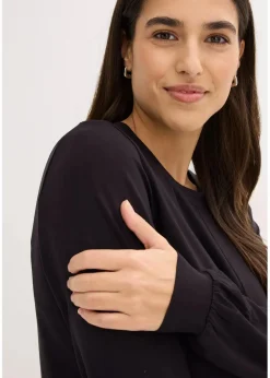 Langarmshirt aus softem Viskose-Mix