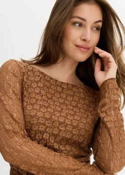 Langarmshirt aus Spitze