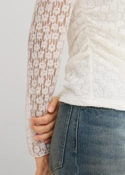 Langarmshirt aus Spitze