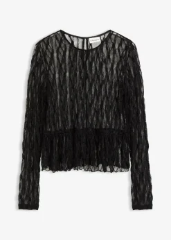 Langarmshirt aus Spitze