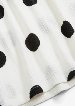 Langarmshirt aus strukturiertem Crêpe