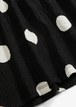 Langarmshirt aus strukturiertem Crêpe