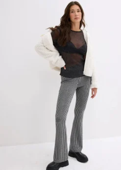 Langarmshirt aus transparentem Mesh