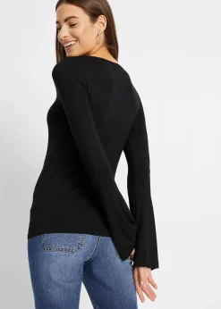 Langarmshirt aus Viskose-Mix