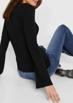 Langarmshirt aus Viskose-Mix