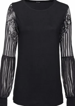 Langarmshirt aus Viskose-Mix