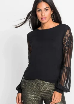 Langarmshirt aus Viskose-Mix