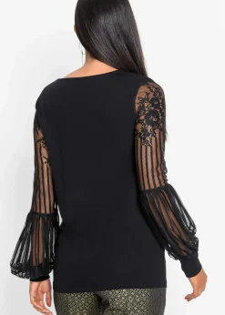 Langarmshirt aus Viskose-Mix