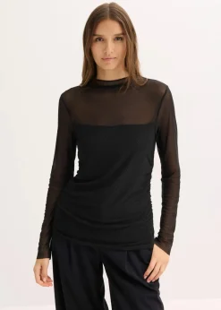 Langarmshirt aus zartem Mesh
