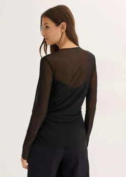Langarmshirt aus zartem Mesh