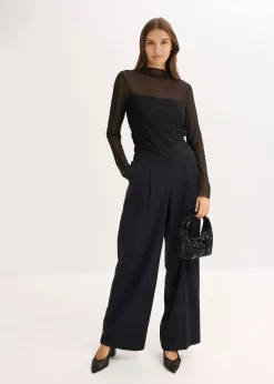 Langarmshirt aus zartem Mesh