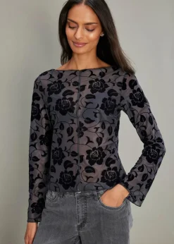 Langarmshirt mit leichter Transparenz