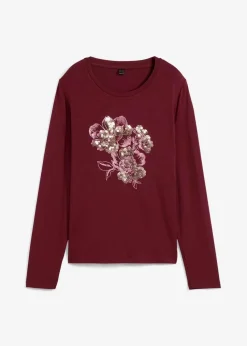 Langarmshirt mit Pailletten