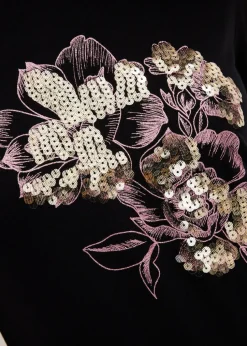 Langarmshirt mit Pailletten