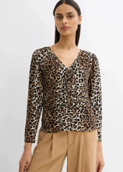 Langarmshirt mit Raff-Details