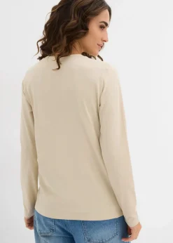 Langarmshirt mit reiner Bio-Baumwolle (2er Pack)